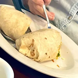 Breakfast burrito was huge!