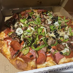 Supreme. Kinda undercooked under all The toppings