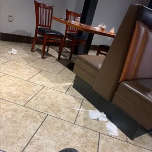 I know it's Black Friday but some one can pick up the trash off the floor