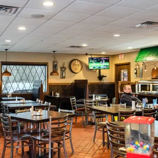 the dining area of a restaurant