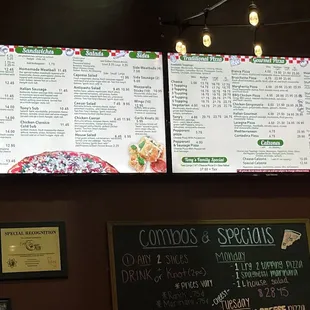 The menu