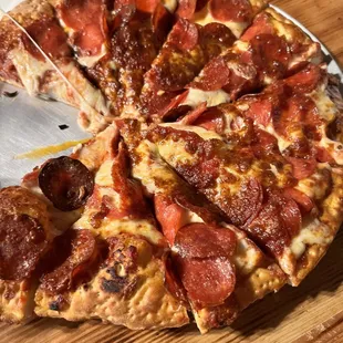 Double pepperoni medium pizza