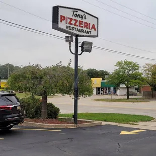 a sign for a restaurant