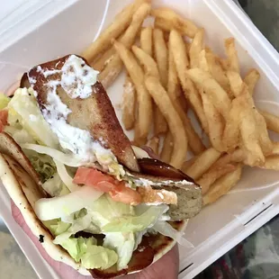 Chicken gyro sandwich