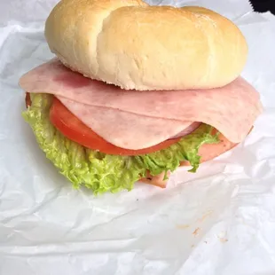 Regular Garbage Sandwich...provolone cheese, onion, pickles, hot pepper flakes, oil &amp; mayo. Heaven!!