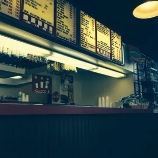 Order area with expansive menu