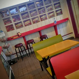 The wall of sandwiches still exists...