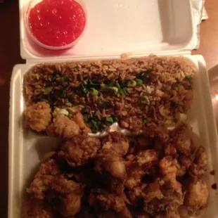 Sweet &amp; sour chicken $6.99. Notice the lumpy sauce, which had to return to ask for