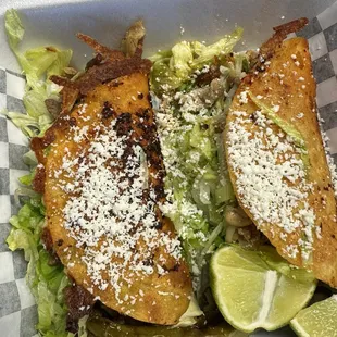 Carne asada and chicken tacos