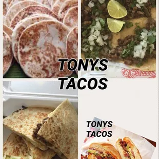 a variety of tacoss