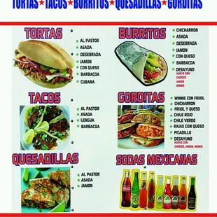 a menu for a mexican restaurant