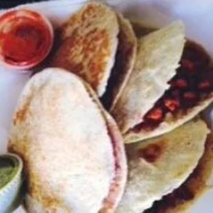 a plate of mexican food
