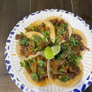 6 tacos de tripas