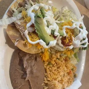 a plate of mexican food