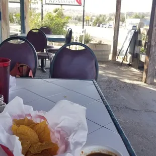 One of the best salsas to date, smooth thick, spicy, cilantro, onions salt. You can taste each ingredient and its Free!