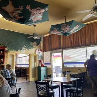 people eating in a restaurant