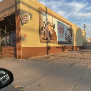 Mural on the side of the building
