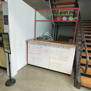 the entrance to the restaurant