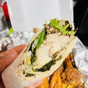 Jerk chicken wrap