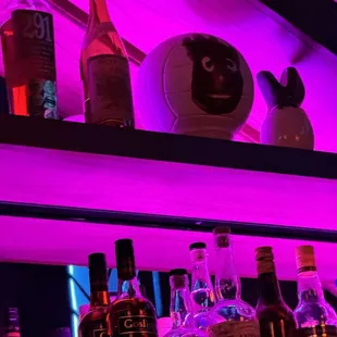 bottles of alcohol on a shelf
