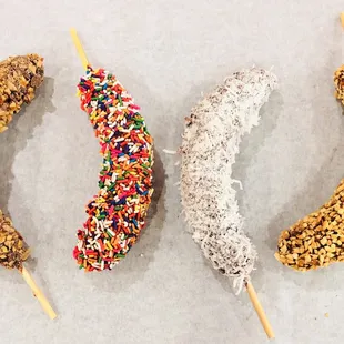 Chocolate Dipped Frozen Bananas