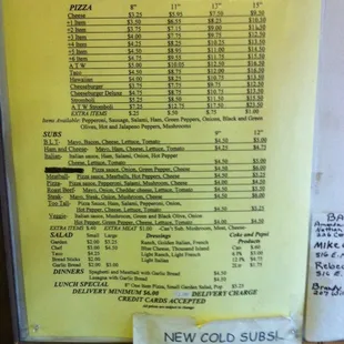the price of the pizza