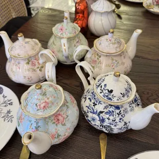 Our 5 different teas. We were able to try 10 teas between all of us.