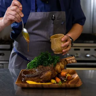 a chef preparing a meal
