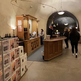 Cave tasting room