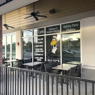 Outside seating area