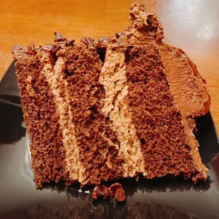 Slice of Chocolate Layer Cake