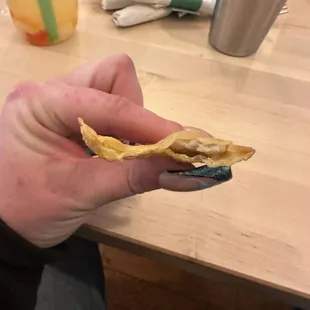Crispy &quot;stuffed&quot; wonton