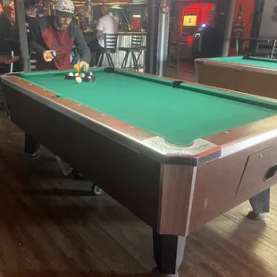 a pool table