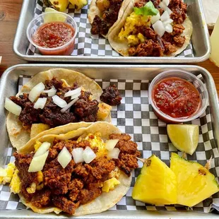 At Tooley&apos;s this week, Chinese Chorizo. They have a pork or vegan tacos, try both. #chinesechorizo
