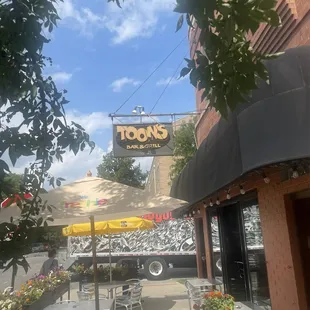 Outside