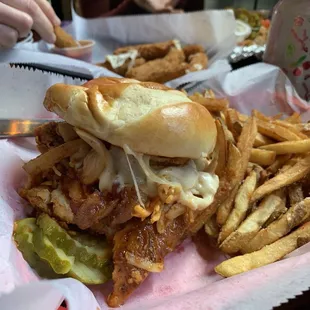 Jive turkey sandwich and fries