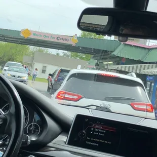 a view from inside a car