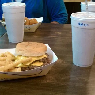 Double Cheeseburger and Fries!