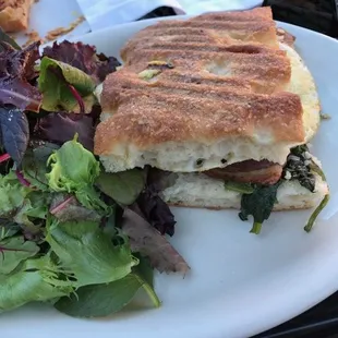 Spinach Pancetta Breakfast Panini