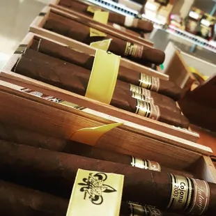 a row of cigars