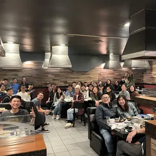 Large group of about 40 of us eating to our heart's delight!