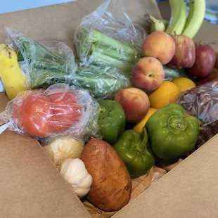 Combo box of fruits and veggies for $15