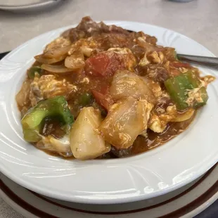 Beef and Tomato with Egg