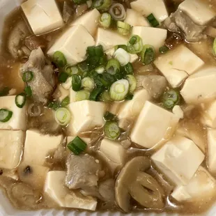 Salted fish and chicken with tofu clay pot