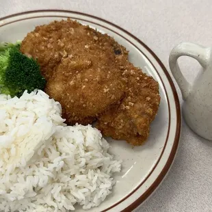 Pork cutlet afternoon tea set