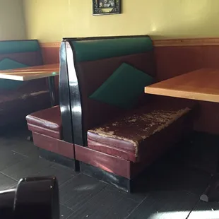 Inside seating... It could use some refresh... And some MAJOR cleaning under the table legs.