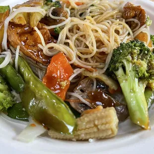 Vegetable Mei Fun and Homesyle Bean curd