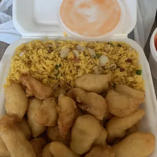 Sweet n sour chicken lunch special