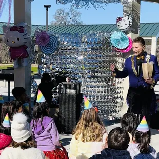 Magic show  windy day