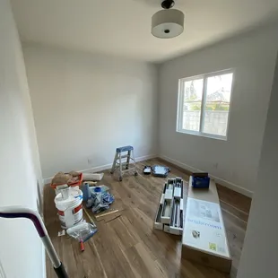 Bedroom that already existed but they took in the wall to make the hall for the extension